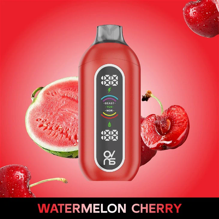 Watermelon Cherry  Ovns OLED Screen Double Mesh Coil Ovns Nebula 50K Puffs 50000 Puffs Disposable Vape