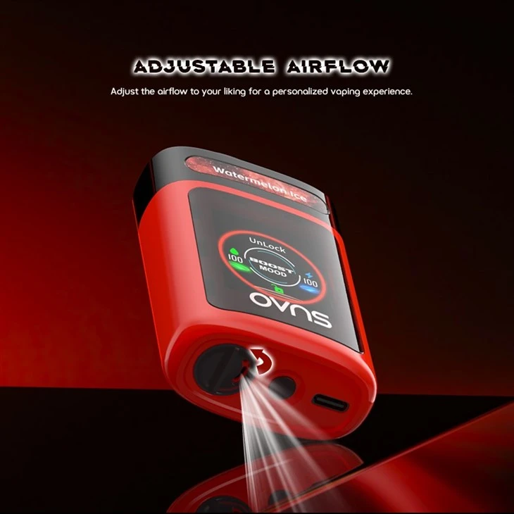 OVNS Vape Digital Display TFT LCD Animation Screen Flash 25ml Double MESH Coil